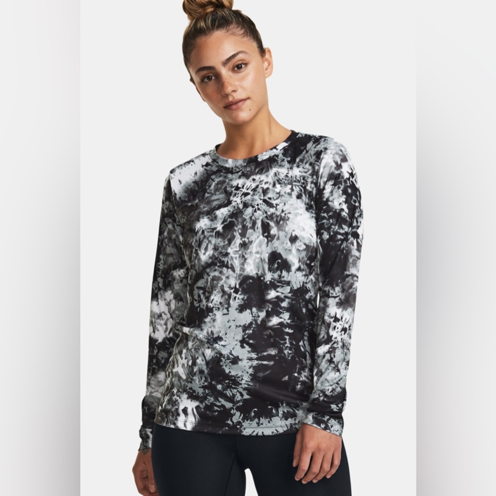 Women’s UA Velocity Printed Long Sleeve - Under Armour - Black/White - Size MD
